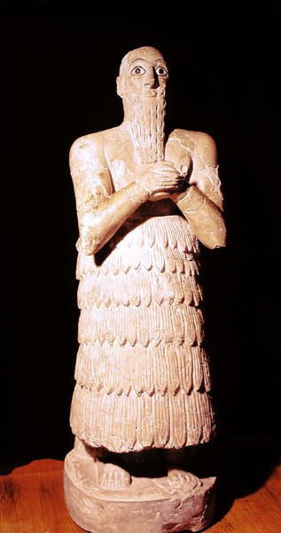 Estatua de Itur-Shamagen, Rey de Mari, en Oración, de Mari, Medio Éufrates, 2800-2300 a.C. de Mesopotamian